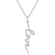 Love Necklace in Script | 14K Gold | Micro-Pave Diamonds - Lexie Jordan Jewelry