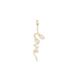Love Necklace in Script | 14K Gold | Micro-Pave Diamonds - Lexie Jordan Jewelry