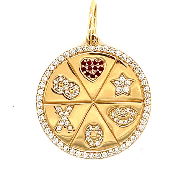 Love Symbol Charm - 14k gold Gemstones - Lexie Jordan Jewelry