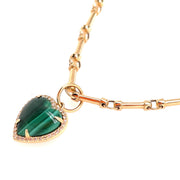 Malachite Cabochon Diamond Heart - Lexie Jordan Jewelry