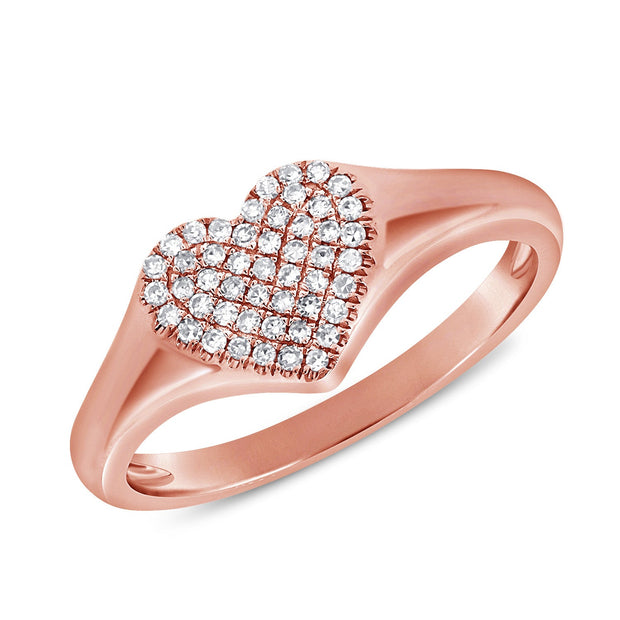 Mini Heart Diamond Ring - Lexie Jordan Jewelry