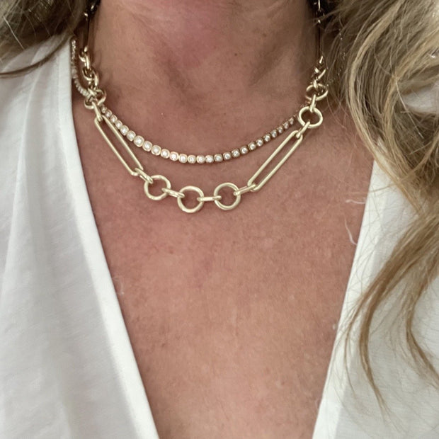 Mixed link Necklace | 14K Gold Links - Lexie Jordan Jewelry