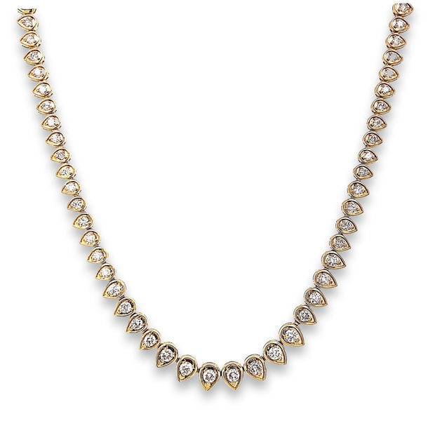 Pear Shape Diamond Link Necklace - Lexie Jordan Jewelry
