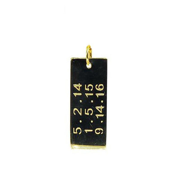 Personalized Dog Tag | 14K Gold | Custom Dates and Words - Lexie Jordan Jewelry