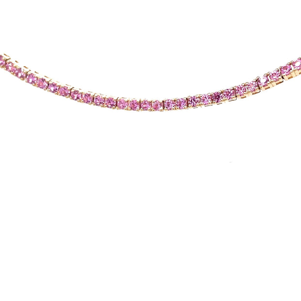 31.00 Carat (ctw) Lab-Created Pink Sapphire Heart Tennis Necklace in  Sterling Silver : Amazon.ca: Clothing, Shoes & Accessories