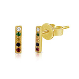 Rainbow Bar Stud - Lexie Jordan Jewelry