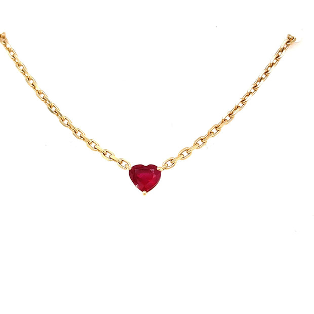 Ruby Heart Necklace - Lexie Jordan Jewelry