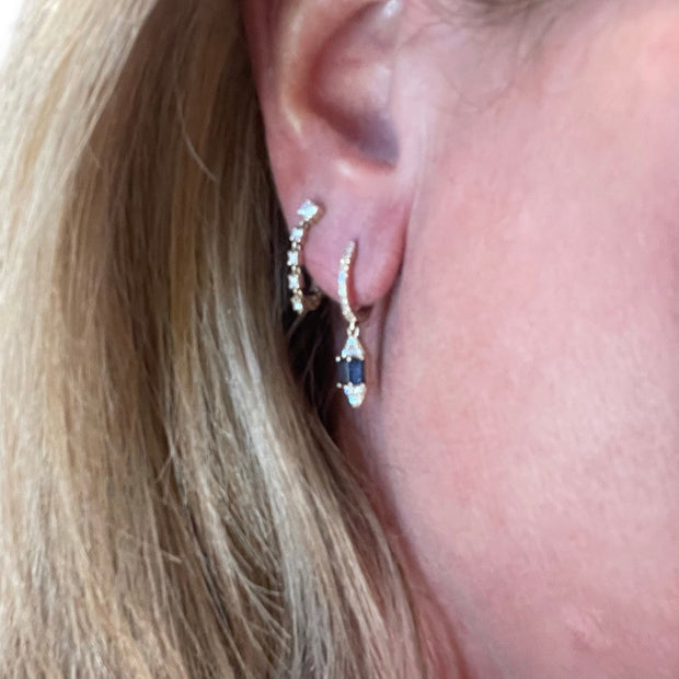 Sapphire and Diamond Earrings - Lexie Jordan Jewelry