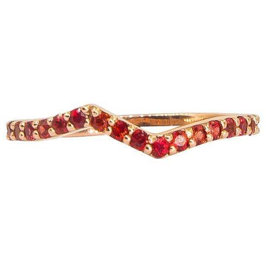 Sapphire Stackable Ring | Vivid Rainbow Sapphires | 14K Gold - Lexie Jordan Jewelry