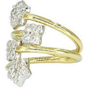 Stackable Diamond Flower Rings | 18K Gold | Organic Design - Lexie Jordan Jewelry