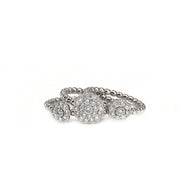Stackable Flower Rings | Diamond Clusters | 18K Gold - Lexie Jordan Jewelry