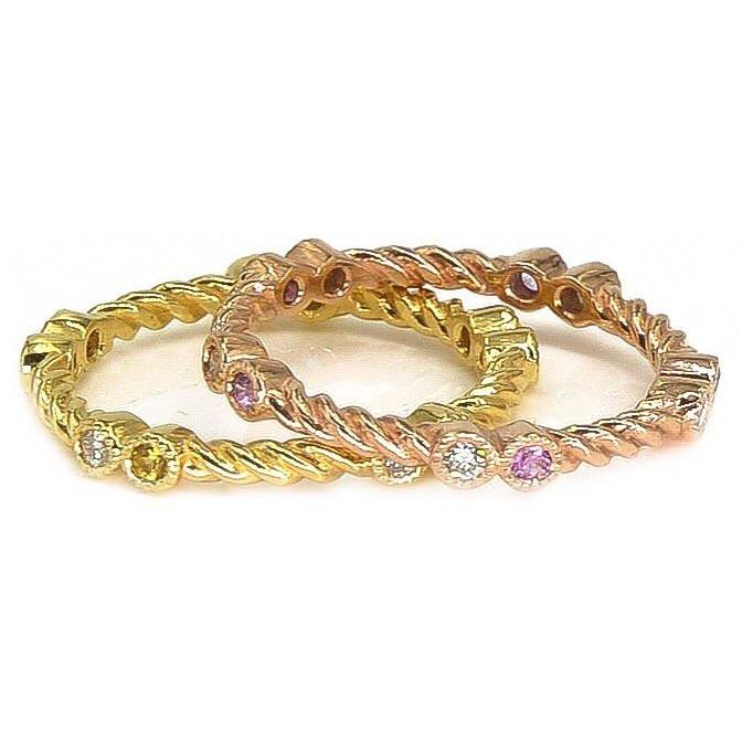 Stackable Gold Rings| 18K Gold | Gemstones - Lexie Jordan Jewelry