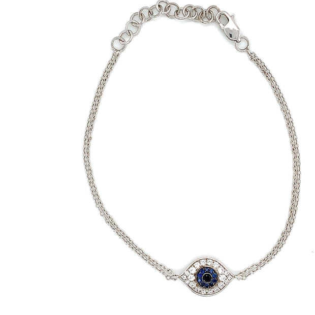 Sterling Silver Elegant Evil Eye Bracelet - Lexie Jordan Jewelry