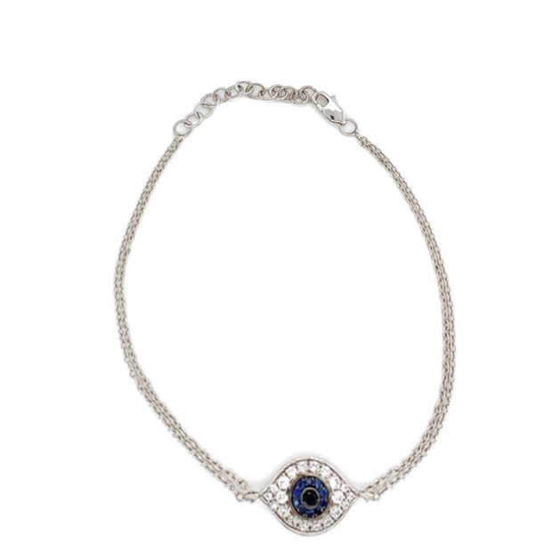 Sterling Silver Elegant Evil Eye Bracelet - Lexie Jordan Jewelry