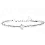 Teardrop Diamond Beaded Bracelet | 18K Gold | Diamond - Lexie Jordan Jewelry