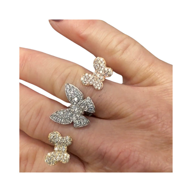 Triple Butterfly Diamond Ring - Lexie Jordan Jewelry