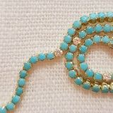 Turquoise and Diamond Tennis Bracelet - Lexie Jordan Jewelry