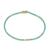 Turquoise and Diamond Tennis Bracelet - Lexie Jordan Jewelry