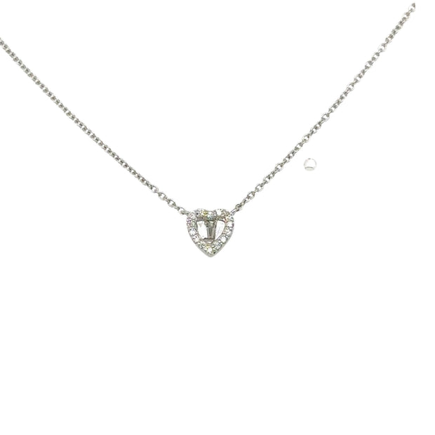 White gold mini heart necklace - Lexie Jordan Jewelry
