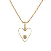14K Enamel Mini Heart Necklace