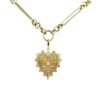 14k Solid Gold Fluted Heart Pendant