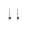 Yellow Gold Sapphire and Diamond Hoop earring