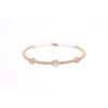 Diamond Accent Rose Gold Beaded Bracelet