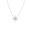18k WHITE GOLD DIAMOND STAR PENDANT