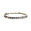 Amethyst and Topaz Heart Bezel Bracelet