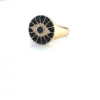 Black and White Diamond Evil Eye Ring