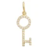DIAMOND KEY CHARM 14K