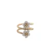 DOUBLE DIAMOND FLOWER RING | 14K SOLID GOLD