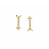 GOLD DIAMOND ARROW STUDS
