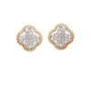 GOLD DIAMOND CLOVER EARRINGS