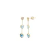 HEART SHAPED TOPAZ DROP EARRINGS