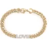 LOVE ID BRACELET | DIAMONDS | 14K GOLD CUBAN LINK CHAIN