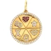 LUCKY SYMBOL CHARM - 14K GOLD GEMSTONES