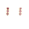 PINK SAPPHIRE HEART DROP EARRINGS