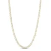 14K 6.5MM WHITE PAVE MODERN LITE MIAMI CUBAN CHAIN