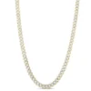 14K 8MM WHITE PAVE MODERN LITE MIAMI CUBAN CHAIN
