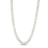 14K 11.5MM WHITE PAVE MODERN LITE EDGE CHAIN