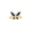 SAPPHIRE AND DIAMOND BUTTERFLY RING