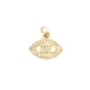 SMALL 14K GOLD DIAMOND EVIL EYE CHARM