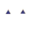 TRIANGLE LAPIS DIAMOND STUDS