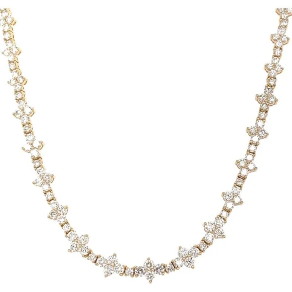 diamond cluster necklace