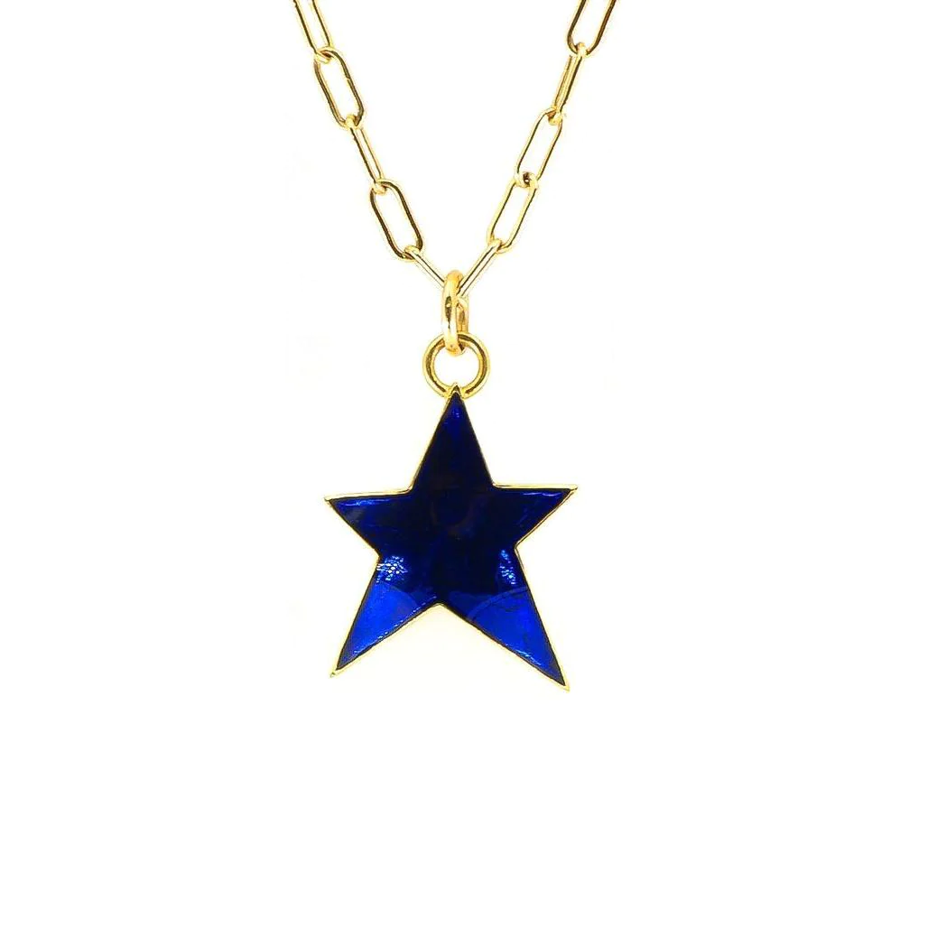 Enamel Star Pendant