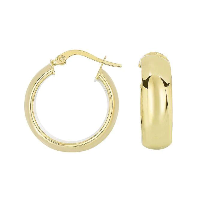 gold tube hoop earrings