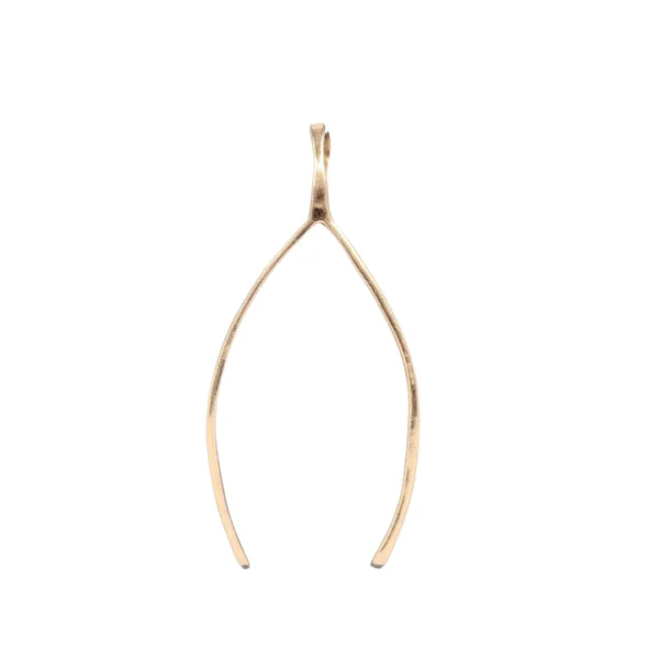 gold wishbone charm