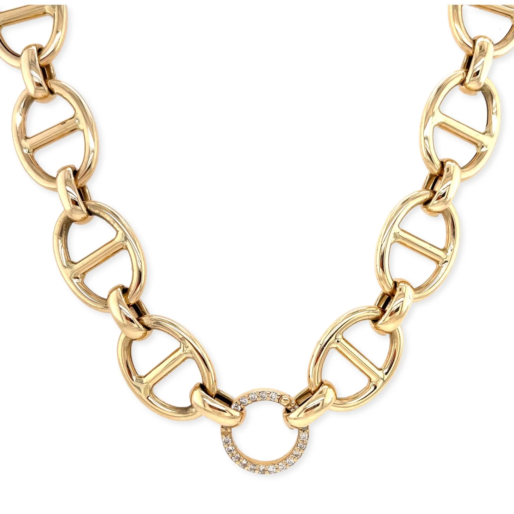 Gold Necklace with Diamond Enhancer