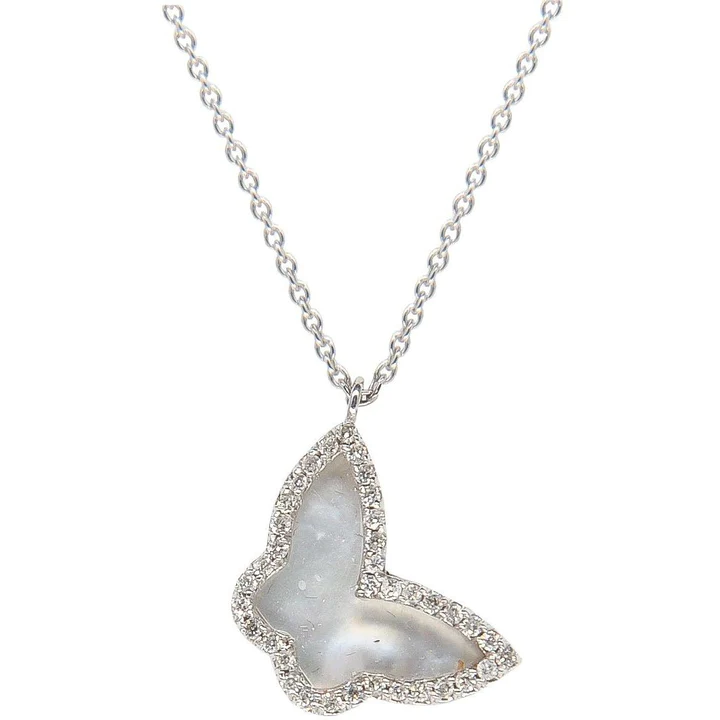 mother of pearl butterfly necklace